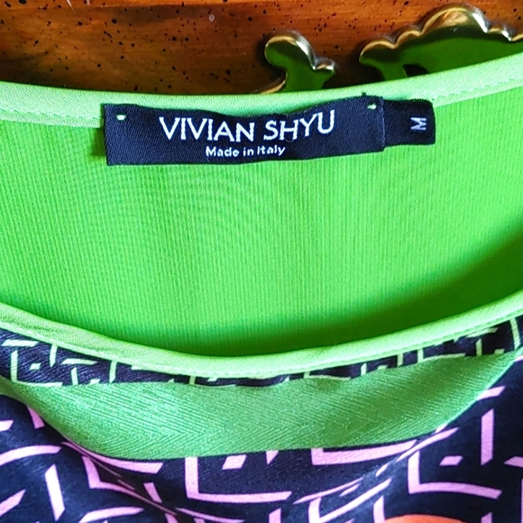 💚Vivian Shyu Made in Italy Oversized Geometric Bohemian Look Tunic - Picture 3 of 11